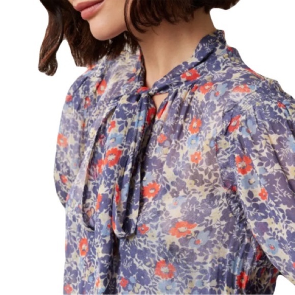 Polo by Ralph Lauren Floral Maxi Dress in Blue and Red - Picture 3 of 10